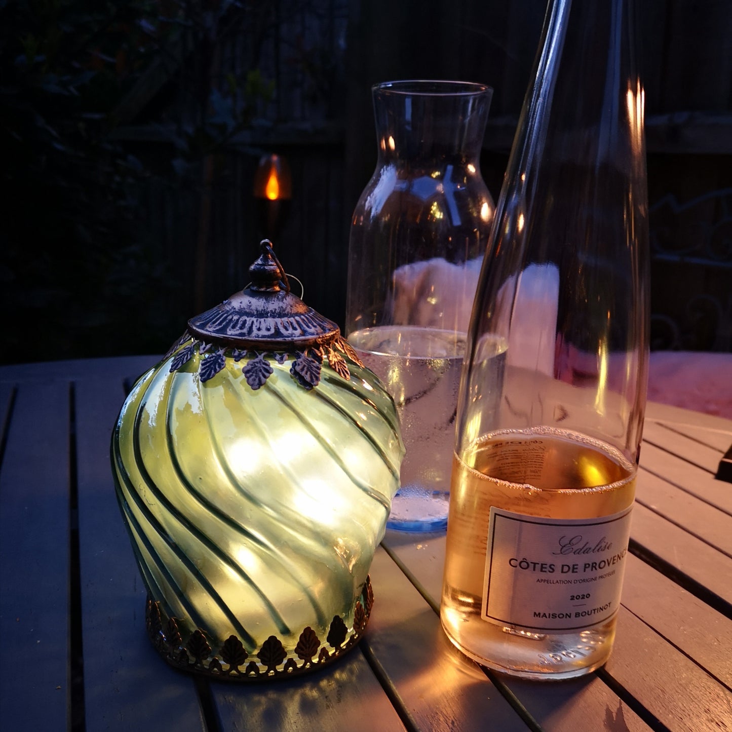 Blue Iridescent Lantern