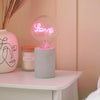 Marble Lamp with Neon Love