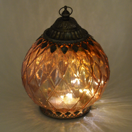 Pink Iridescent Lantern