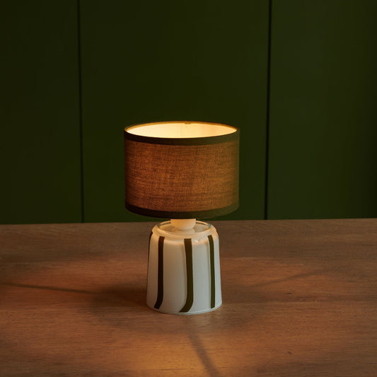 Pixie Green Stripe Lamp