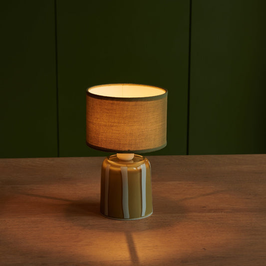 Pixie White Stripe Lamp