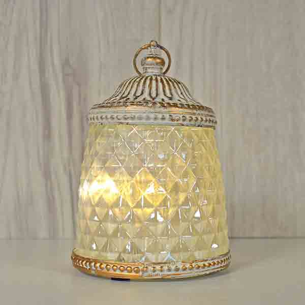 Frosted White Iridescent Lantern
