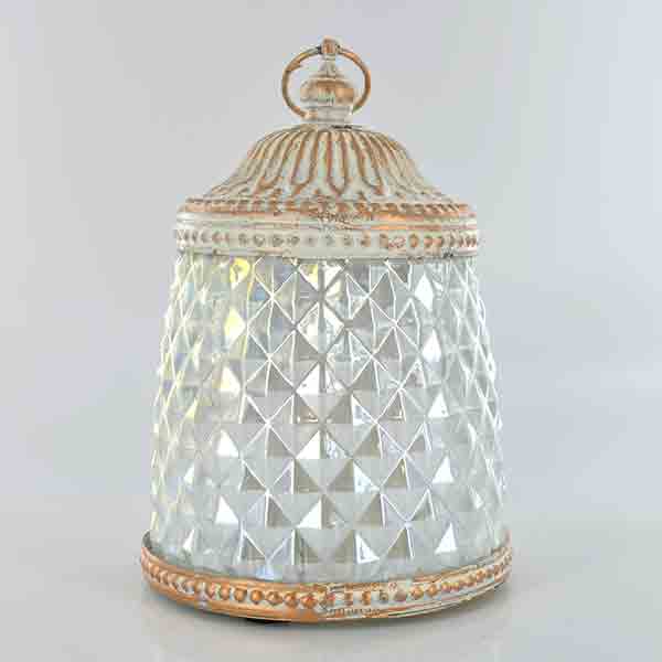 Frosted White Iridescent Lantern