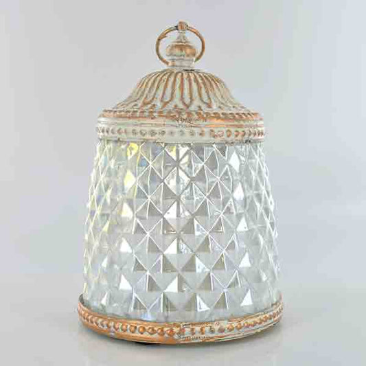 Frosted White Iridescent Lantern