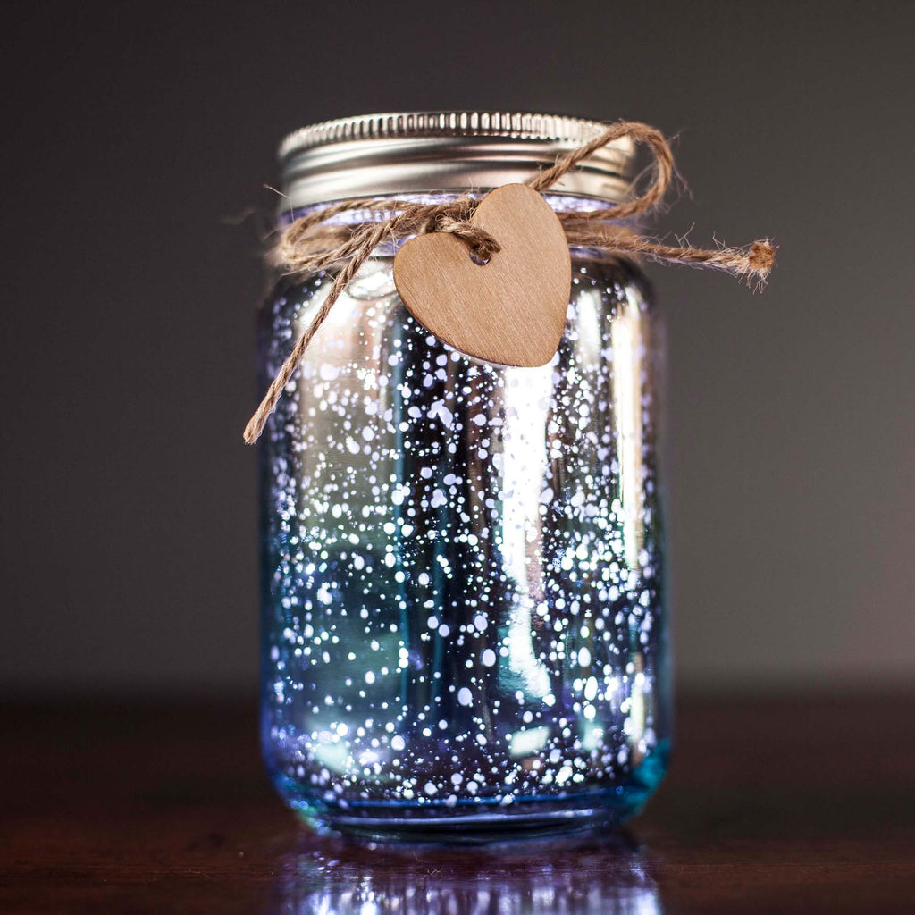 Two Tone Silver/Aqua Firefly Jar