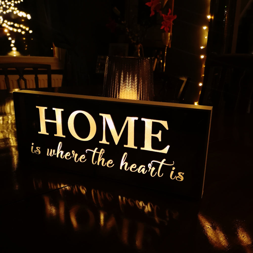 LED Mirror Home Sign
