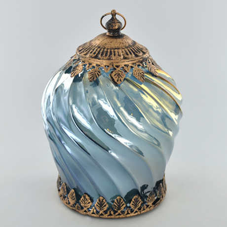 Blue Iridescent Lantern