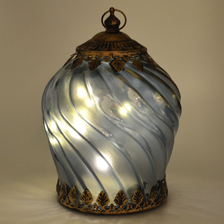 Blue Iridescent Lantern
