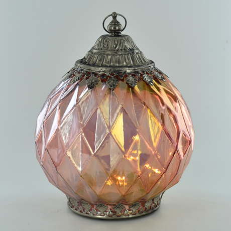 Pink Iridescent Lantern