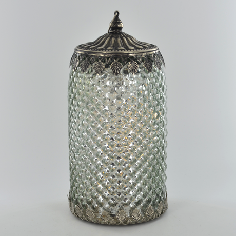 Tall Silver Pomegranate Lantern